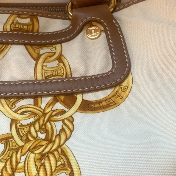 COPY - Celine Boogie handbag. Canvas and leather